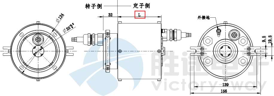 TEX025防爆滑环尺寸图