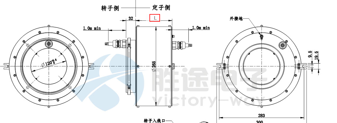 TEX120防爆滑环尺寸图