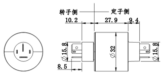 插头式滑环尺寸图