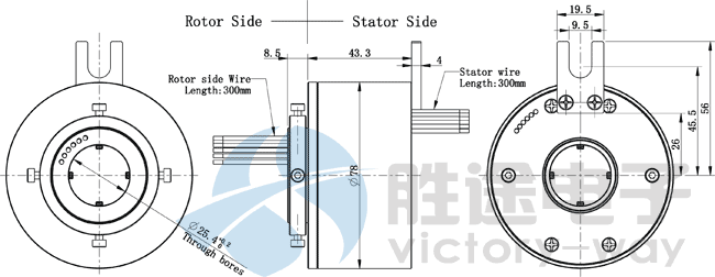 VT25 slipring outline